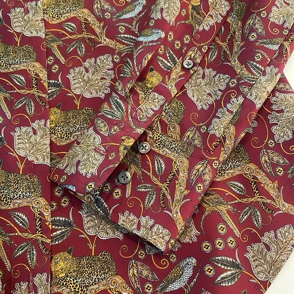 J. Crew Collection silk jaguar shirt in size 2 - Picture 4 of 4